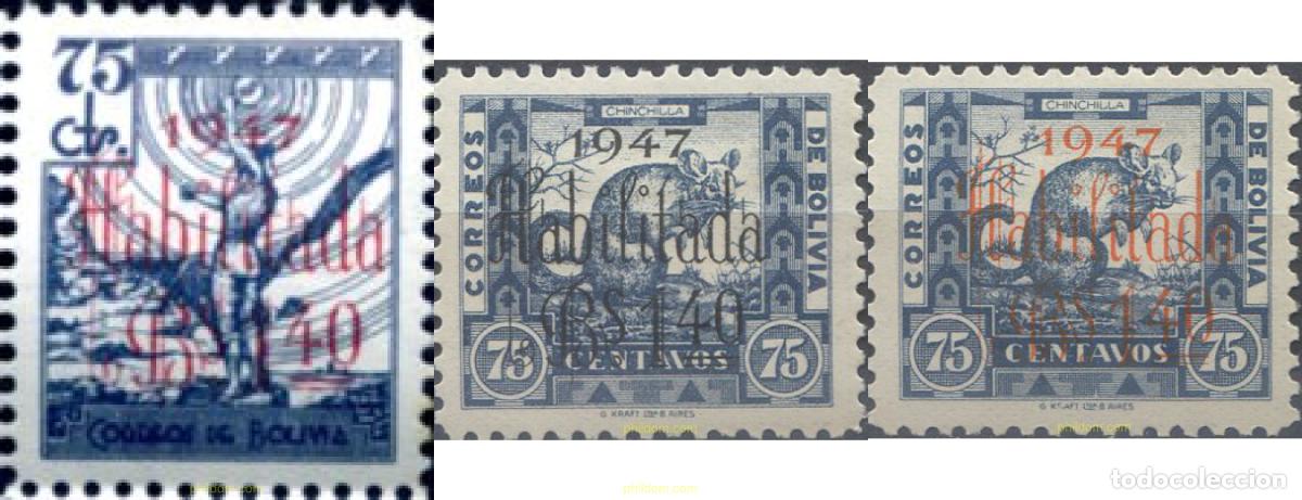 Sellos: 788995 MNH BOLIVIA 1947 SERIE BASICA