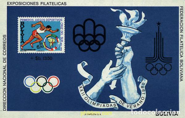 Stamps: 375507 MNH BOLIVIA 1979 22 JUEGOS OLIMPICOS VERANO MOSCU 1980
