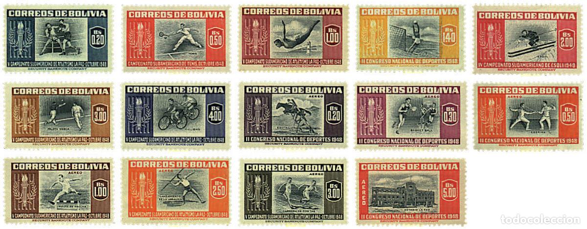 Briefmarken: 204323 MNH BOLIVIA 1951 5&ordm; CAMPEONATO SUDAMERICANO DE ATLETISMO