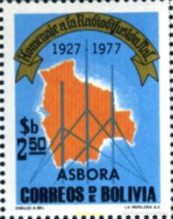 Sellos: 292426 MNH BOLIVIA 1977 50 ANIVERSARIO DE LA RADIO BOLIVIANA - ASBORA