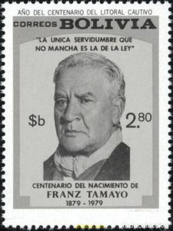 Sellos: 769549 MNH BOLIVIA 1979 100 ANIVERSARIO DEL NACIMIENTO DE FRANZ TAMAYO