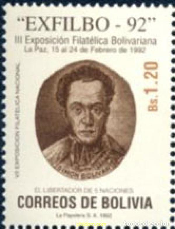 Stamps: 292698 MNH BOLIVIA 1992 III EXPOSICION FILATELICA BOLIVIANA