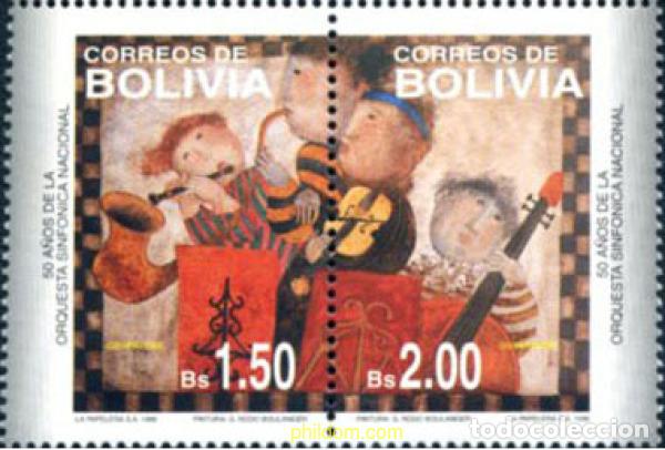 Francobolli: 292771 MNH BOLIVIA 1996 CINCUENTENARIO DE LA ORQUESTA SINFONICA NACIONAL