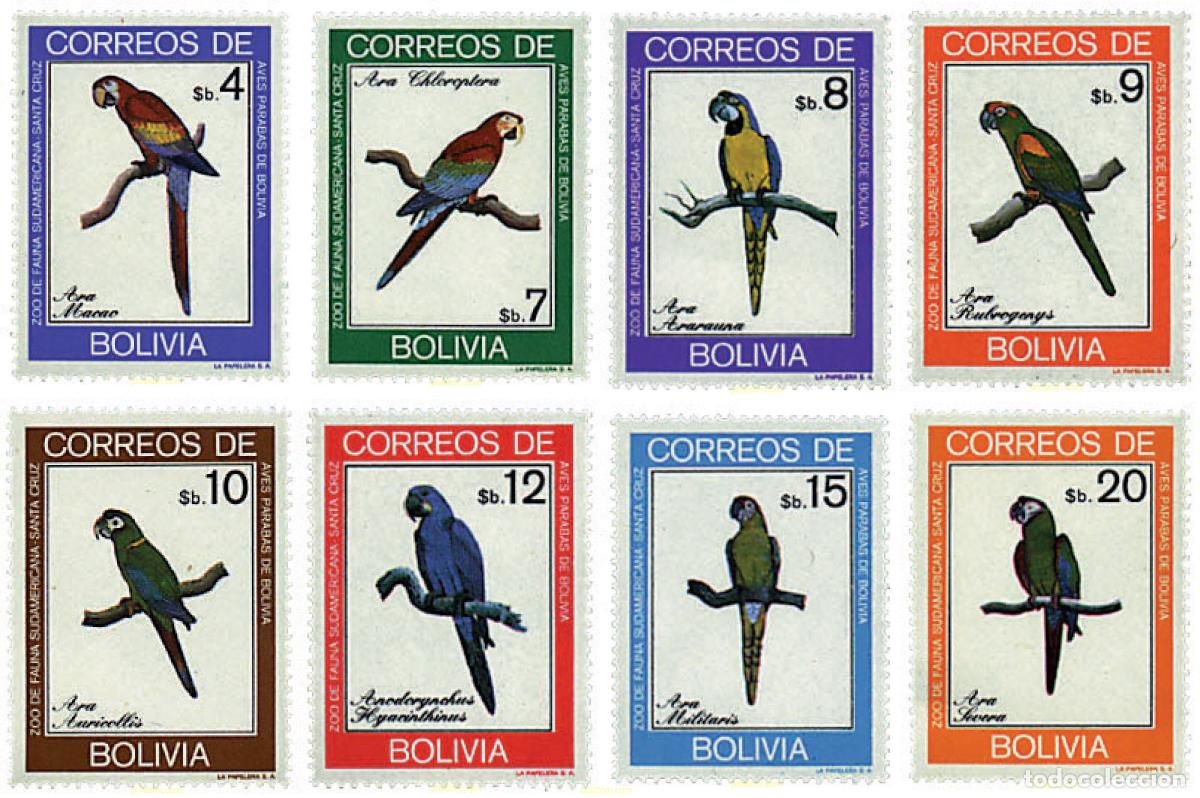 Sellos: 32230 MNH BOLIVIA 1981 FAUNA. LOROS