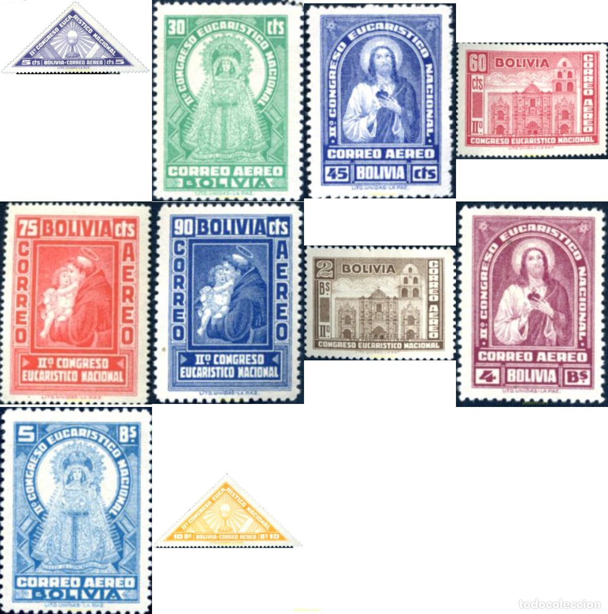 Sellos: 789709 HINGED BOLIVIA 1939 CONGRESO EUCARISTICO NACIONAL