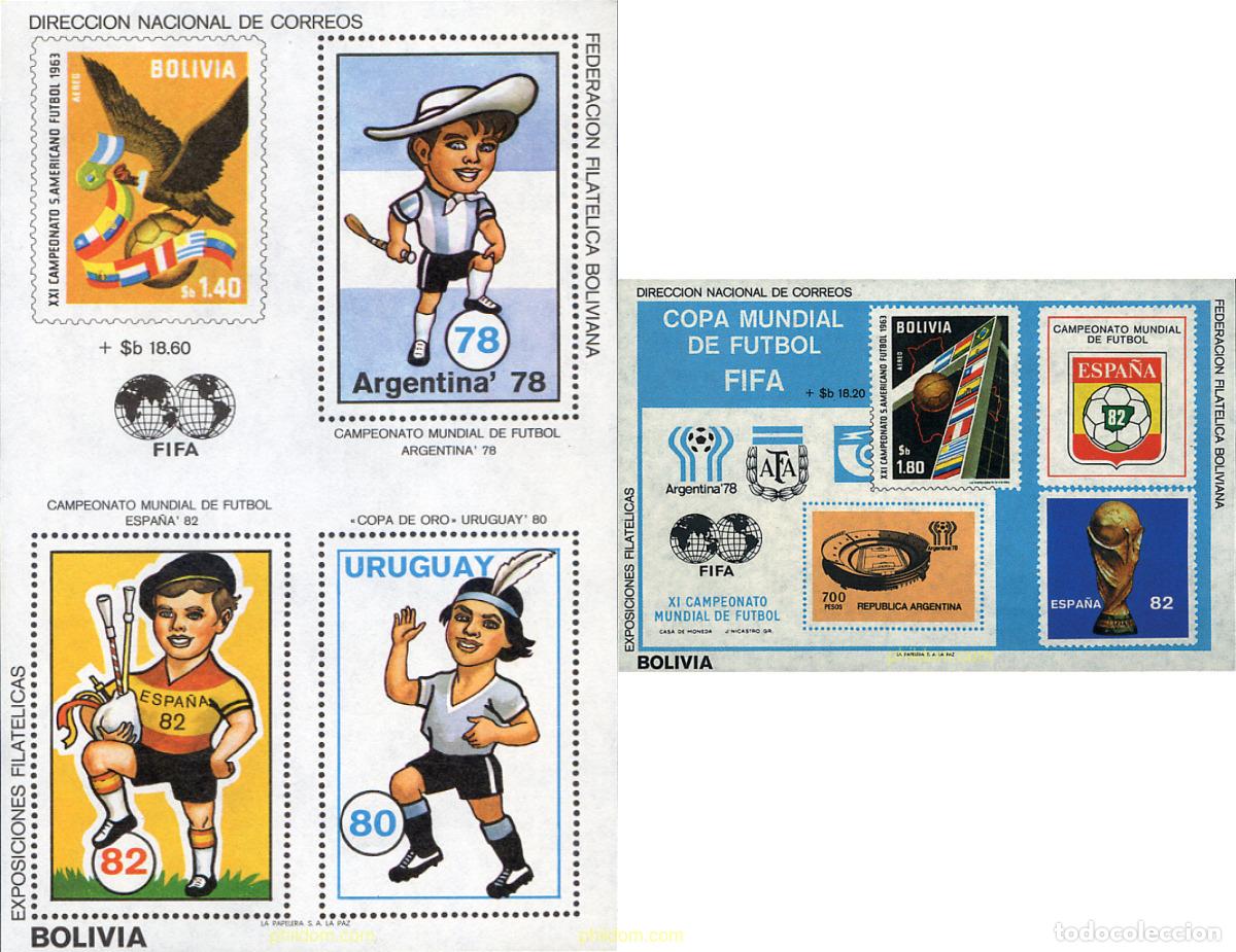 Sellos: 31718 MNH BOLIVIA 1980 COPA DEL MUNDO DE FUTBOL. ARGENTINA, URUGUAY Y ESPA&Ntilde;A