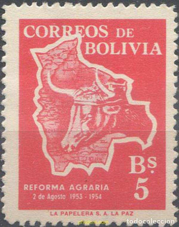 Stamps: 665517 HINGED BOLIVIA 1954 1&ordm; ANIVERSARIO DE LA REFORMA AGRARIA