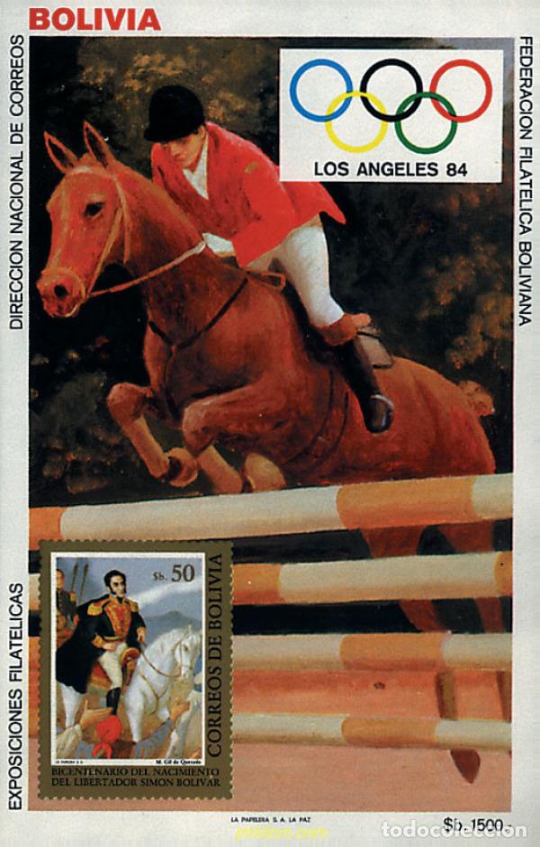 Sellos: 39443 MNH BOLIVIA 1984 23 JUEGOS OLIMPICOS VERANO LOS ANGELES 1984