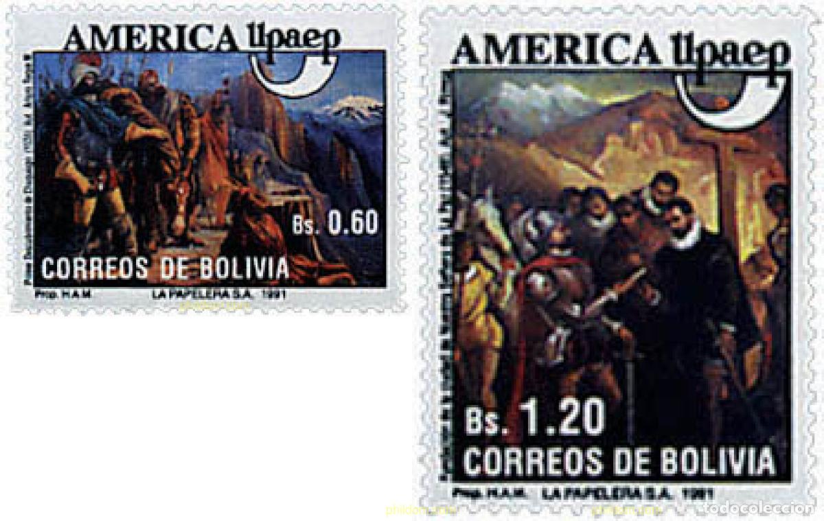 Sellos: 30961 MNH BOLIVIA 1991 AMERICA-UPAEP 1991 - VIAJES DEL DESCUBRIMIENTO