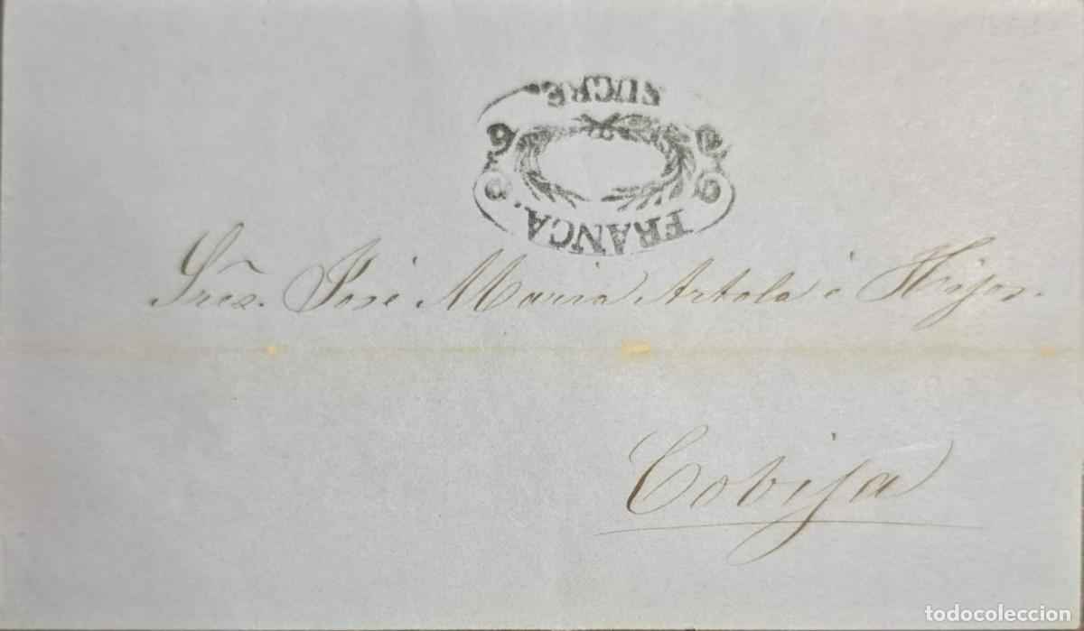 Sellos: O) BOLIVIA, FRANCA SUCRE, PREPHILATELIC - PRESTAMP - FRANCHISE BRAND, CIRCULATED TO COBIJA
