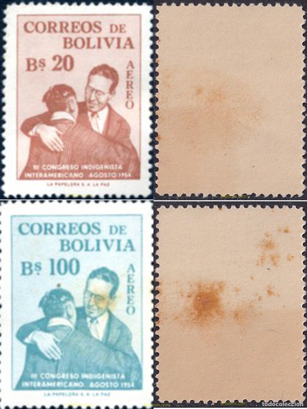 Sellos: 790087 MNH BOLIVIA 1954 III CONGRESO INDIGENISTA INTERNACIONAL