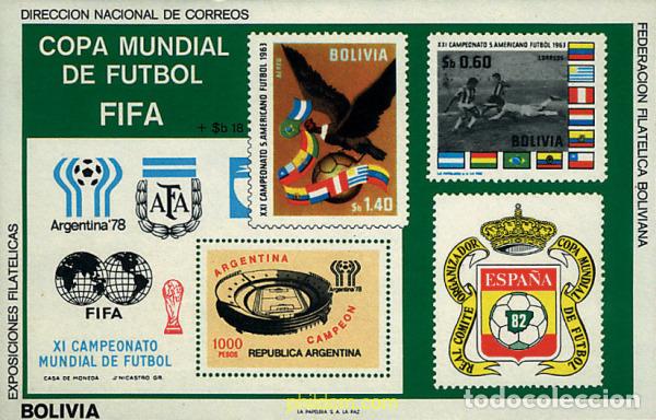 Sellos: 68889 MNH BOLIVIA 1980 CAMPEONATO MUNDIAL DE FUTBOL