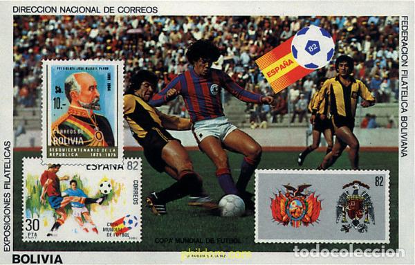 Sellos: 579748 MNH BOLIVIA 1982 COPA DEL MUNDO DE FUTBOL. ESPA&Ntilde;A-82