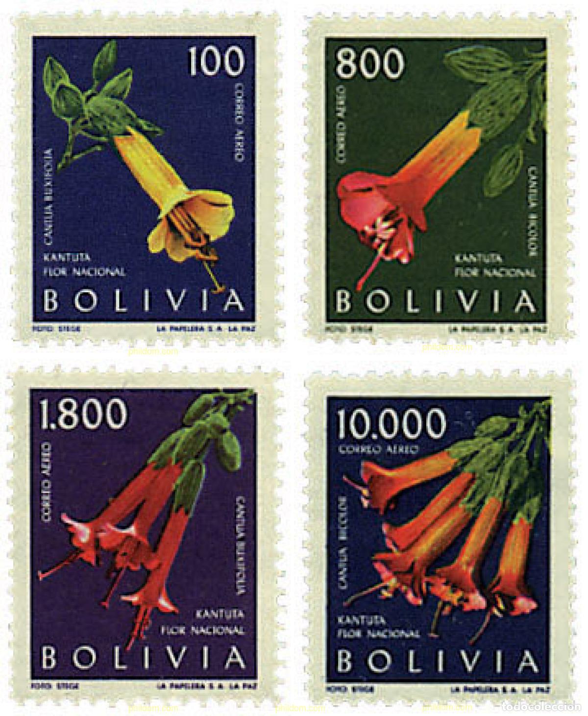 Sellos: 292958 MNH BOLIVIA 1962 FLORA BOLIVIANA