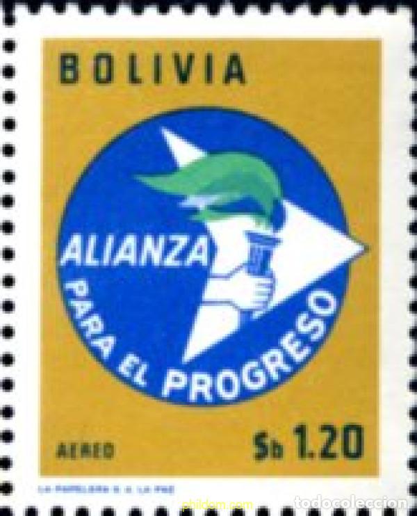 Sellos: 292959 MNH BOLIVIA 1963 ANIVERSARIO PARA LA ALIANZA PARA EL PROGRESO