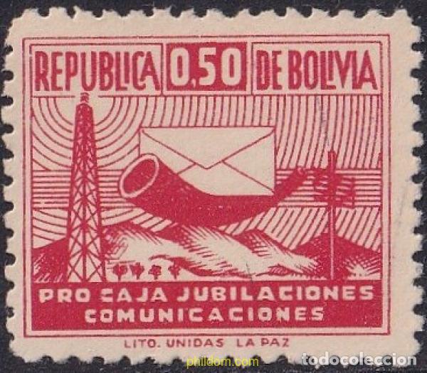 Sellos: 790172 MNH BOLIVIA 1953 EMISION A BENEFICIO PARA LA CAJA DE JUBILACIONES