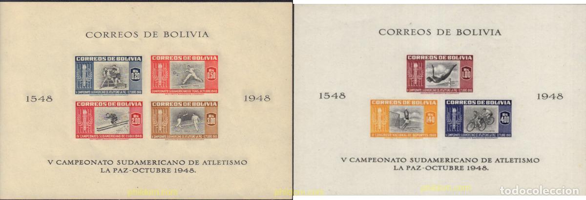 Sellos: 790178 MNH BOLIVIA 1951 5 CAMPEONATO SUDAMERICANO DE ATLETISMO
