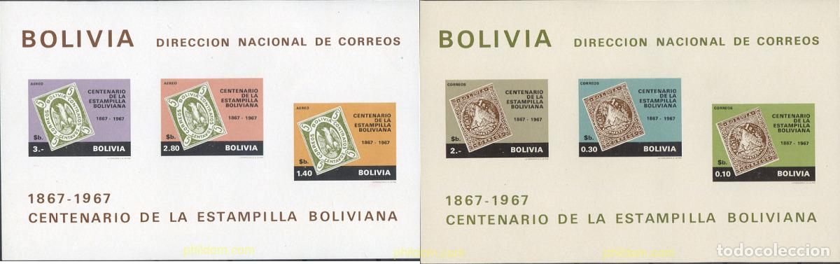 Sellos: 275310 MNH BOLIVIA 1968 CENTENARIO DEL SELLO BOLIVIANO