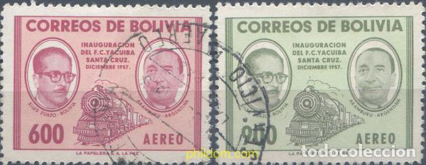 Timbres: 665758 USED BOLIVIA 1957 INAUGURACION DEL FERROCARRIL YACUIBA-SANTA CRUZ