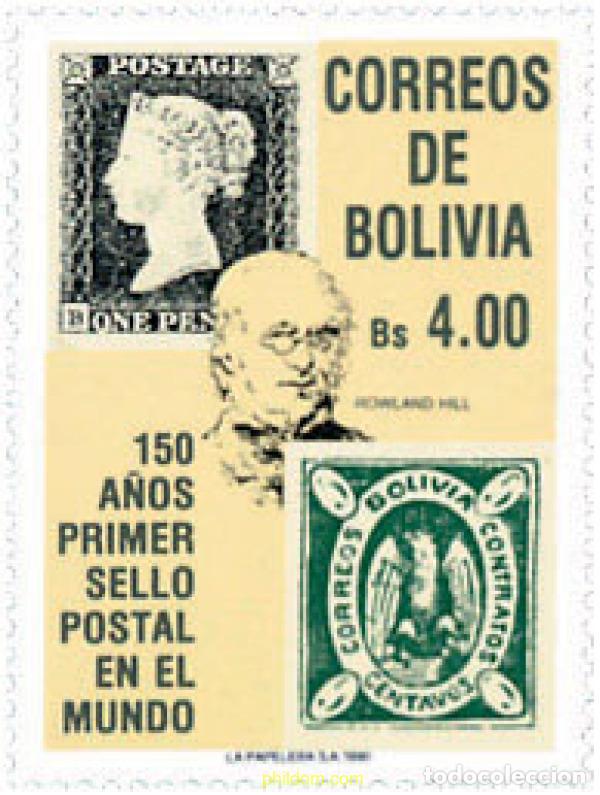 Briefmarken: 57413 MNH BOLIVIA 1990 150 ANIVERSARIO DEL PRIMER SELLO
