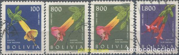 Sellos: 665773 USED BOLIVIA 1962 FLORA BOLIVIANA
