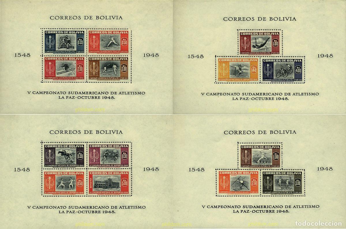 Sellos: 51865 MNH BOLIVIA 1951 5 CAMPEONATO SUDAMERICANO DE ATLETISMO