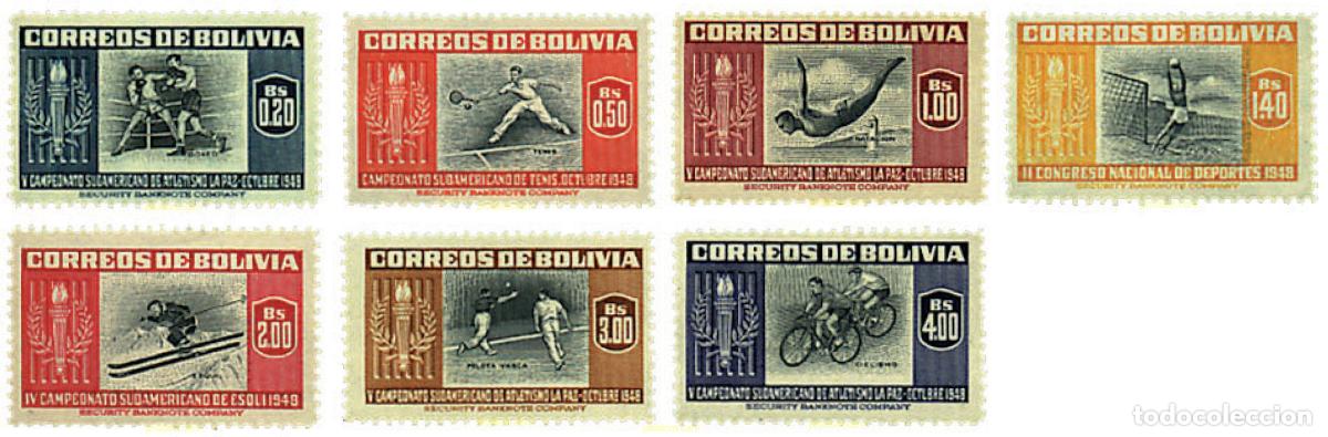 Sellos: 595558 HINGED BOLIVIA 1951 5&ordm; CAMPEONATO SUDAMERICANO DE ATLETISMO