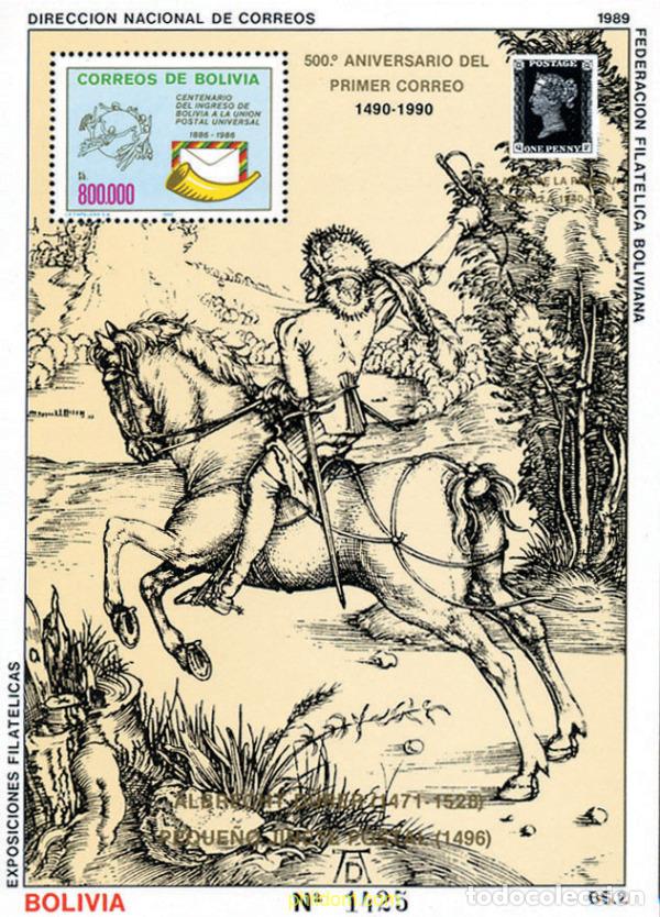 Sellos: 80056 MNH BOLIVIA 1989 500 ANIVERSARIO DEL PRIMER CORREO