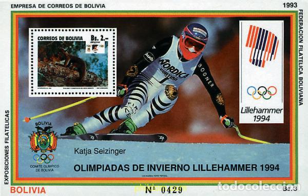 Sellos: 72816 MNH BOLIVIA 1993 17 JUEGOS OLIMPICOS INVIERNO LILLEHAMMER 1994
