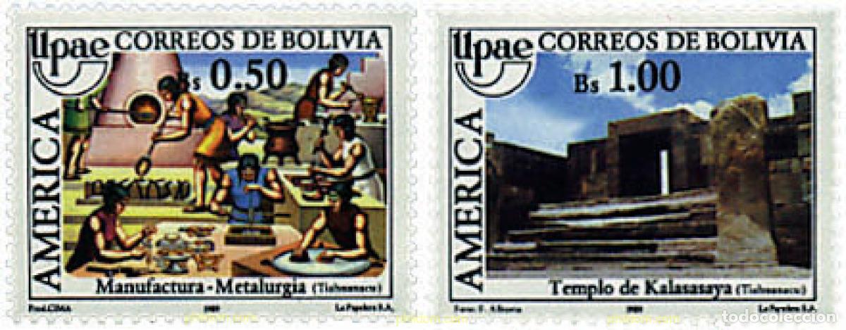 Sellos: 30835 MNH BOLIVIA 1989 AMERICA-UPAEP 1989 - PUEBLOS PRECOLOMBIANOS, USOS Y COSTUMBRES