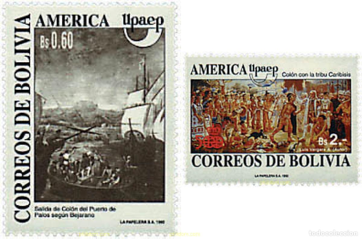 Sellos: 69552 MNH BOLIVIA 1992 AMERICA-UPAEP 1992 - V CENTENARIO DEL DESCUBRIMIENTO