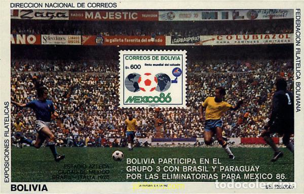 Sellos: 54158 MNH BOLIVIA 1985 COPA DEL MUNDO DE FUTBOL. MEXICO-86