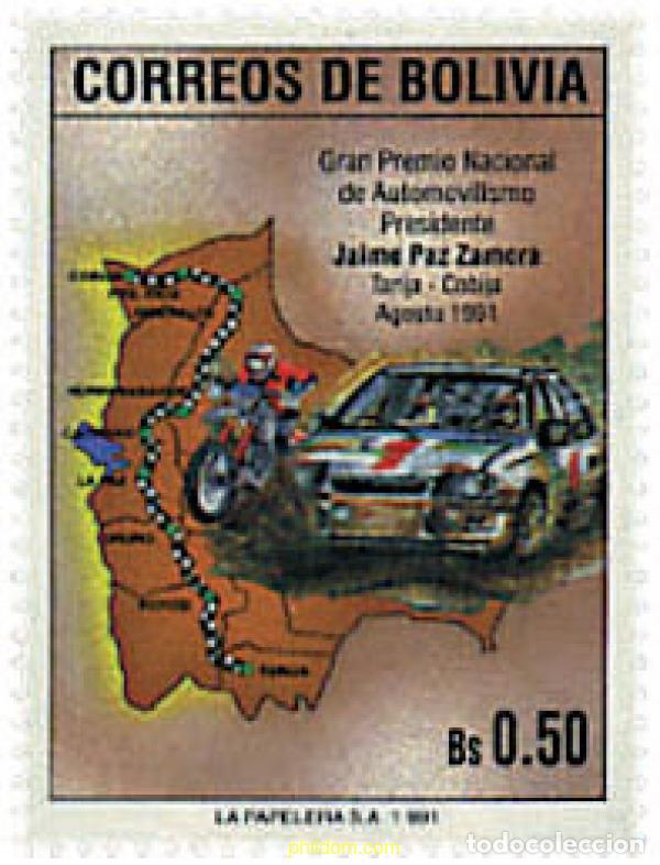 Sellos: 45541 MNH BOLIVIA 1991 GRAN PREMIO AUTOMOVILISTICO INTERNACIONAL