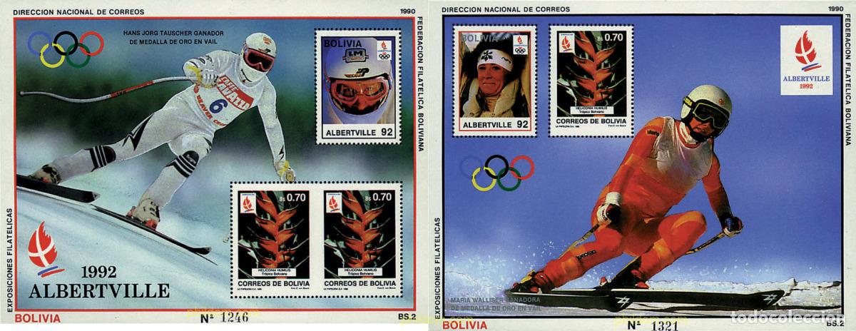 Stamps: 72643 MNH BOLIVIA 1990 16 JUEGOS OLIMPICOS INVIERNO ALBERTVILLE 1992