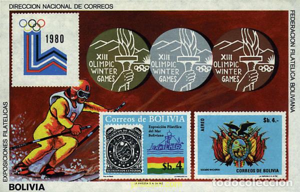 Sellos: 375504 MNH BOLIVIA 1980 13 JUEGOS OLIMPICOS INVIERNO LAKE PLACID 1980