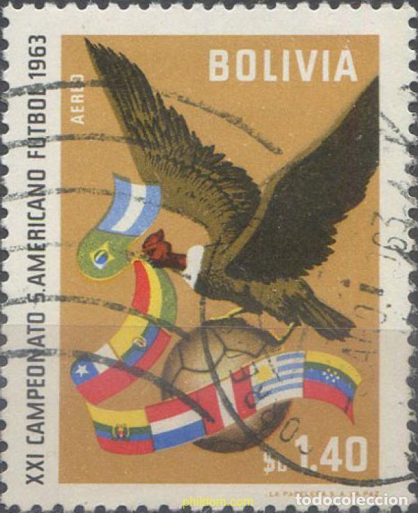 Sellos: 665781 USED BOLIVIA 1963 21&ordm; CAMPEONATOS SUDAMERICANOS DE FUTBOL