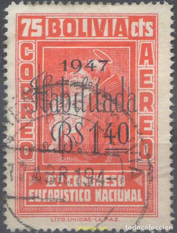 Sellos: 665675 USED BOLIVIA 1947 SERIE BASICA