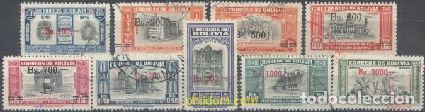 Sellos: 665754 USED BOLIVIA 1957 SERIE BASICA