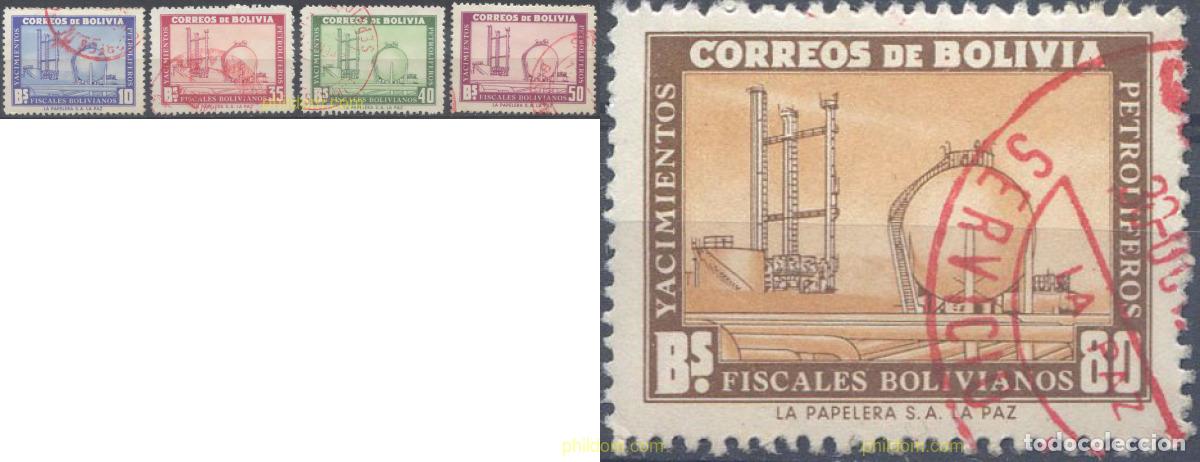 Sellos: 665520 USED BOLIVIA 1955 NACIONALIZACION DE LA INDUSTRIA DEL PETROLEO