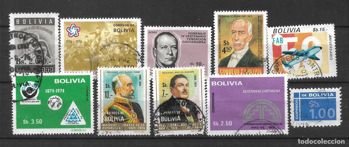 Sellos: bolivia lote 10 sellos usados - 11/20