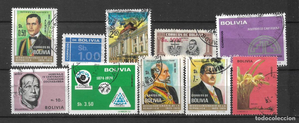 Sellos: bolivia lote 10 sellos usados - 11/21
