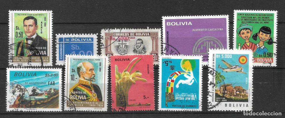 Sellos: bolivia lote 10 sellos usados - 11/22
