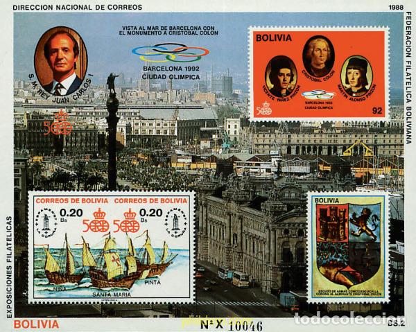Sellos: 134614 MNH BOLIVIA 1988 25 JUEGOS OLIMPICOS VERANO BARCELONA 1992