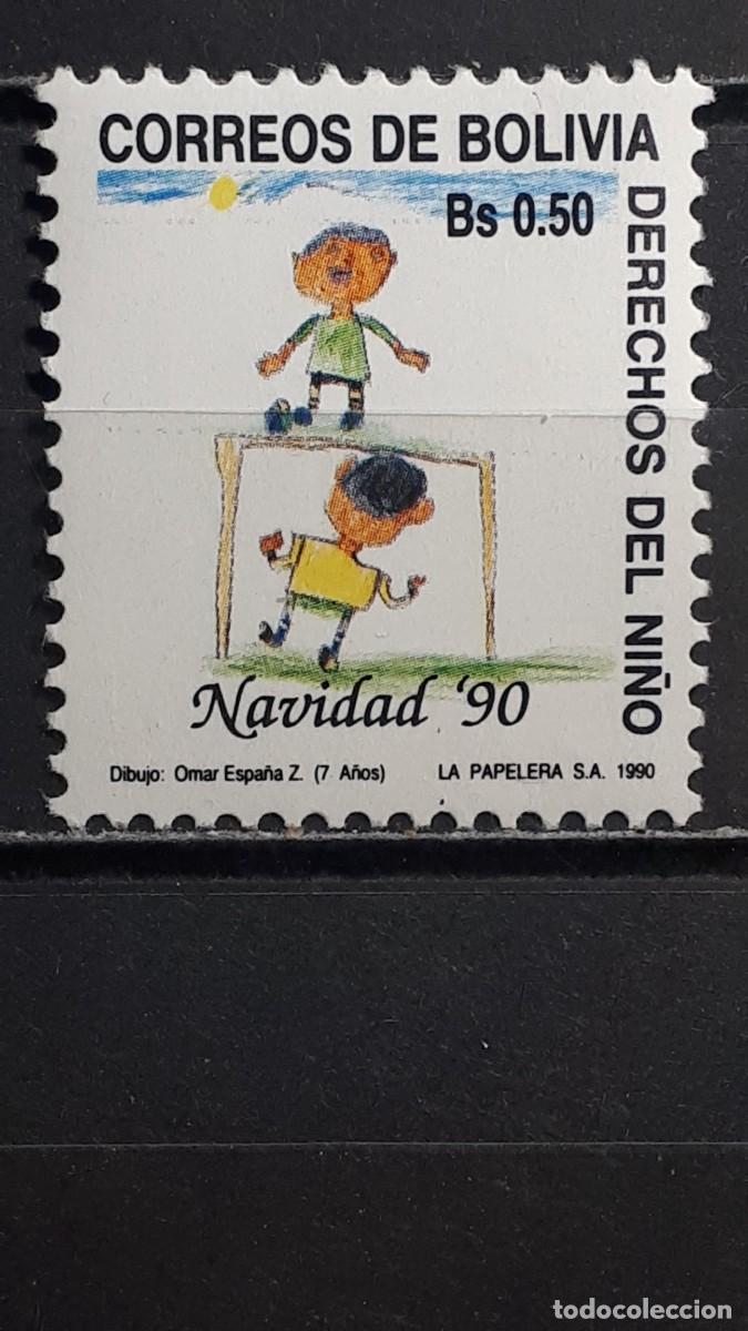 Sellos: BOLIVIA. NAVIDAD. A&Ntilde;O 1990. **. YVERT 760