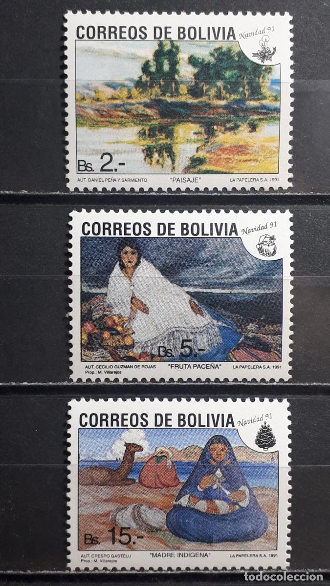 Sellos: BOLIVIA. NAVIDAD. A&Ntilde;O 1991. **. YVERT 784A/C