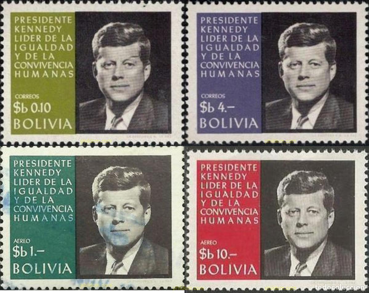 Sellos: 625933 MNH BOLIVIA 1968 5 ANIVERSARIO DE LA MUERTE DE J.F. KENNEDY