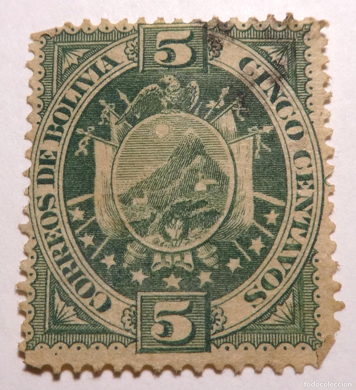 Sellos: Sello postal de Bolivia 1897 ,5 centavos