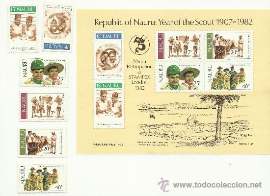 Sellos: SERIE DE NAURU. BOY SCOUTS. 1982 - Foto 1