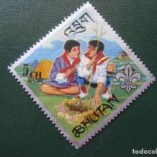 Francobolli: BHUTAN, SELLO TEMA SCOUTISMO