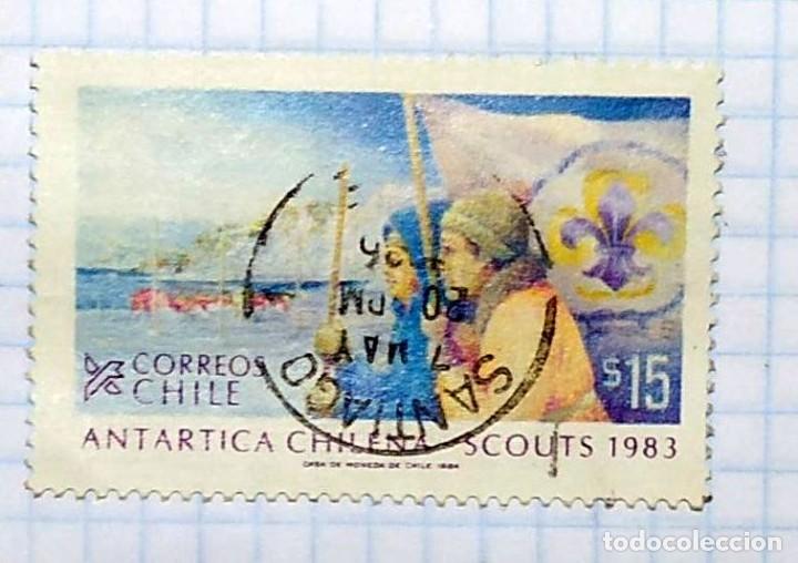 Sellos: CHILE, $15, ANTARTICA 1983 - Foto 1